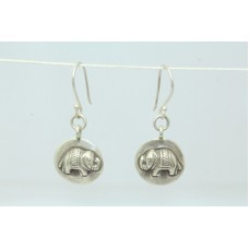 Handcrafted 925 sterling Tribal silver dangling Earring Elephant 4.5 Grams